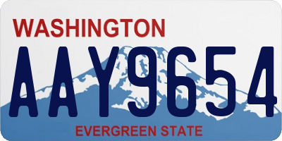 WA license plate AAY9654