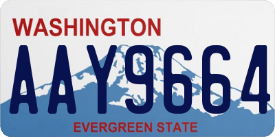 WA license plate AAY9664
