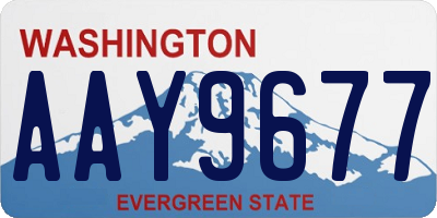 WA license plate AAY9677