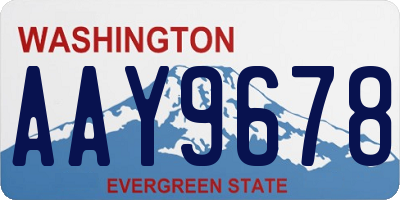 WA license plate AAY9678