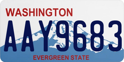 WA license plate AAY9683