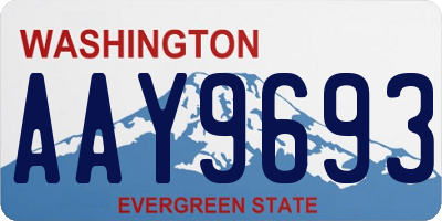 WA license plate AAY9693