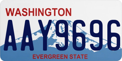 WA license plate AAY9696