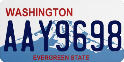 WA license plate AAY9698