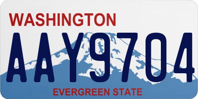 WA license plate AAY9704