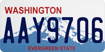 WA license plate AAY9706