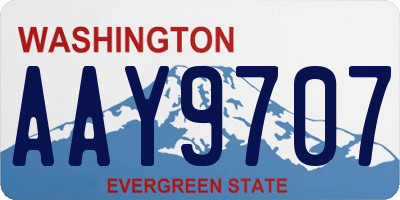 WA license plate AAY9707