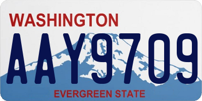 WA license plate AAY9709