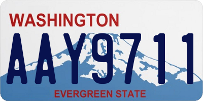 WA license plate AAY9711