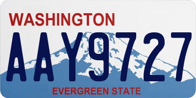 WA license plate AAY9727