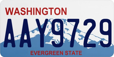 WA license plate AAY9729