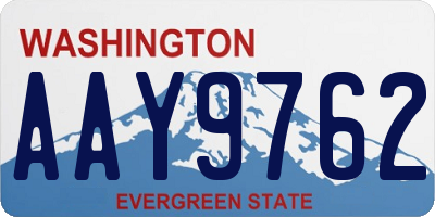 WA license plate AAY9762