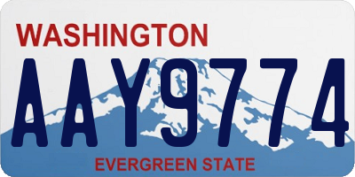 WA license plate AAY9774