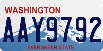 WA license plate AAY9792