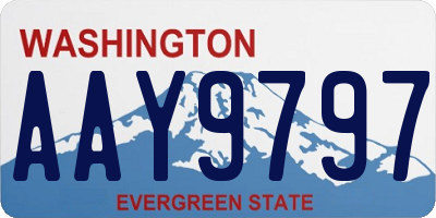 WA license plate AAY9797