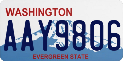 WA license plate AAY9806