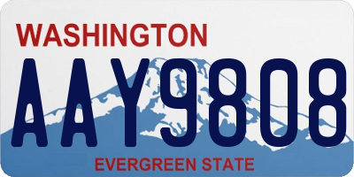 WA license plate AAY9808