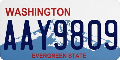 WA license plate AAY9809