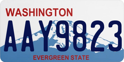 WA license plate AAY9823