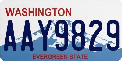 WA license plate AAY9829