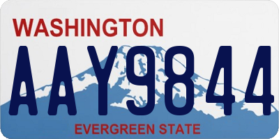 WA license plate AAY9844