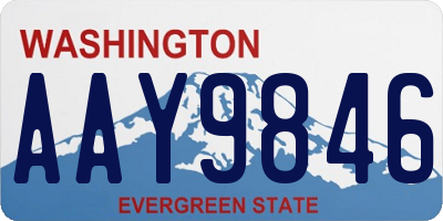 WA license plate AAY9846