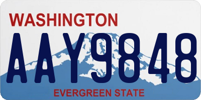 WA license plate AAY9848