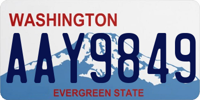 WA license plate AAY9849