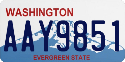WA license plate AAY9851