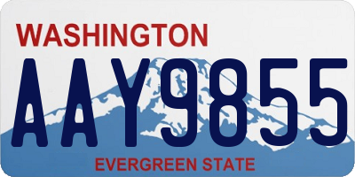 WA license plate AAY9855