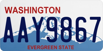 WA license plate AAY9867