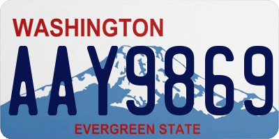 WA license plate AAY9869