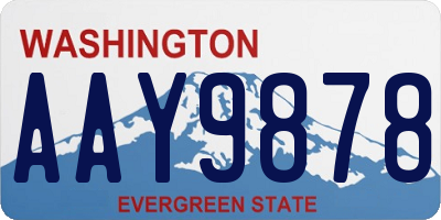 WA license plate AAY9878