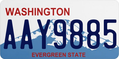 WA license plate AAY9885