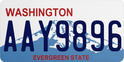 WA license plate AAY9896