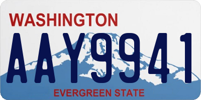 WA license plate AAY9941