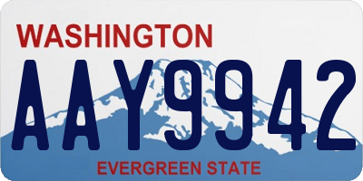 WA license plate AAY9942