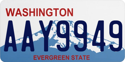 WA license plate AAY9949