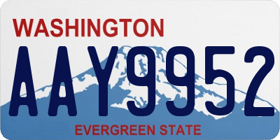 WA license plate AAY9952