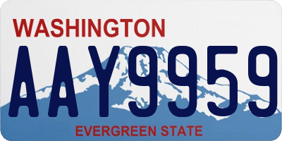 WA license plate AAY9959