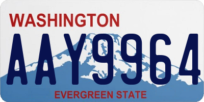 WA license plate AAY9964