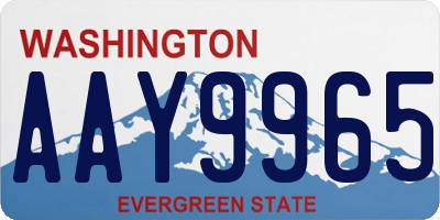 WA license plate AAY9965