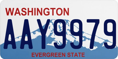 WA license plate AAY9979