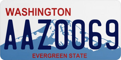 WA license plate AAZ0069