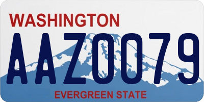 WA license plate AAZ0079
