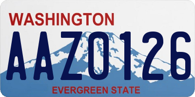 WA license plate AAZ0126