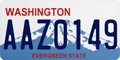 WA license plate AAZ0149