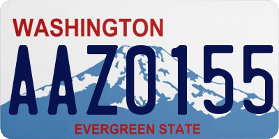 WA license plate AAZ0155