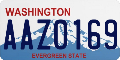 WA license plate AAZ0169