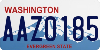 WA license plate AAZ0185